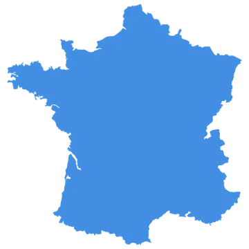 Carte de France des villes couvertes par Bornly